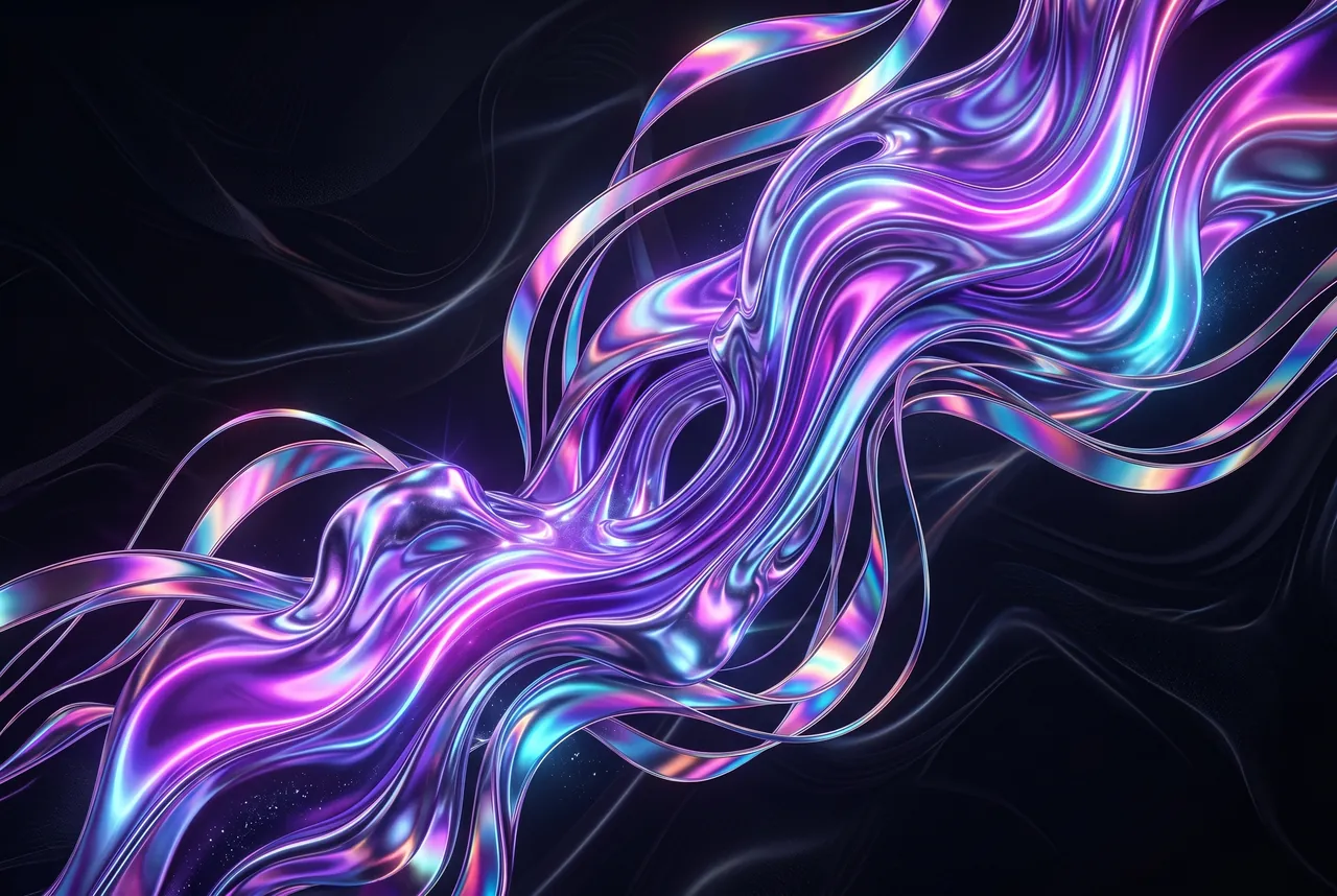Abstract neon AI-generated brand artwork